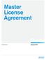 Master License Agreement
