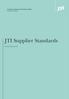 Compliance & Corporate Social Responsibility Corporate Compliance. JTI Supplier Standards