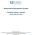 Performance Management System. Performance Evaluation - Supervisor Step-by-Step Instructions