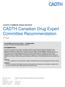 CADTH Canadian Drug Expert Committee Recommendation
