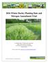 2016 Winter Barley Planting Date and Nitrogen Amendment Trial