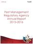 Pest Management Regulatory Agency Annual Report