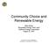 Community Choice and Renewable Energy
