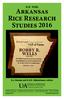 Arkansas Rice Research Studies 2016