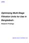 Optimising Multi-Stage Filtration Units for Use in Bangladesh: