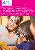 Effective Employment Practice. Effective Employment Practice for Early Learning and Childcare Settings