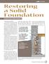Restoring Foundation. By Paul Jeffs, Principal, PJ Materials Consultants Ltd. Pushing the Envelope Canada 29