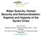 Water Scarcity, Human Security and Democratization: Aspects and Impacts of the Syrian Crisis