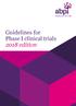 Guidelines for Phase I clinical trials 2018 edition