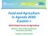 Food and Agriculture in Agenda 2030: 8 points +