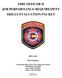 FIRE OFFICER II JOB PERFORMANCE REQUIREMENT SKILLS EVALUATION PACKET