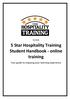 5 Star Hospitality Training Student Handbook - online training