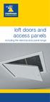 loft doors and access panels including fi re rated access panel range