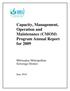 Capacity, Management, Operation and Maintenance (CMOM) Program Annual Report for Milwaukee Metropolitan Sewerage District