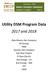 Utility DSM Program Data 2017 and 2018