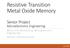 Resistive Transition Metal Oxide Memory