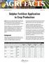 Sulphur Fertilizer Application in Crop Production