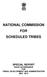 NATIONAL COMMISSION FOR SCHEDULED TRIBES