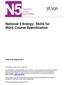 National 5 Energy: Skills for Work Course Specification