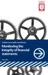 Guidance for audit committees. Monitoring the integrity of financial statements