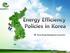 Energy Consumption Status. Overview of Energy Efficiency Policies. Main Policy Measures in Each Sector
