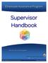 Employee Assistance Program. Supervisor Handbook. here for you as life happens
