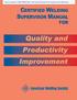 CERTIFIED WELDING SUPERVISOR MANUAL for QUALITY and PRODUCTIVITY IMPROVEMENT
