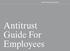 United Technologies Corporation. Antitrust Guide For Employees