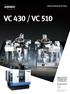 High productivity twin table vertical machining center VC 430 / VC 510 VC 430 VC 510. ver. EN SU 1 /