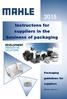 Instructons for suppliers in the business of packaging