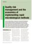 Quality risk management and the economics of implementing rapid microbiological methods