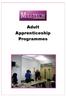 Adult Apprenticeship Programmes