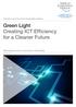 Green Light Creating ICT Efficiency for a Cleaner Future