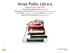 Ames Public Library. Ames Public Library