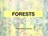 FORESTS. PPt. by, Robin D. Seamon