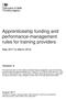 Apprenticeship funding and performance-management rules for training providers