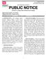 PUBLIC NOTICE PROJECT: Larkspur Marina Maintenance Dredging