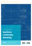 The Business Continuity Blueprint. A practical guide to. business continuity planning. PART 2 Your Programme