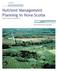Nutrient Management Planning in Nova Scotia Past, Present and Future