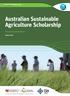 Australian Sustainable Agriculture Scholarship