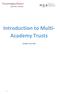 Introduction to Multi- Academy Trusts