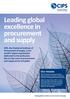 Leading global excellence in procurement and supply