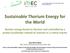Sustainable Thorium Energy for the World