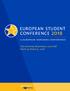 EUROPEAN STUDENT CONFERENCE 2018