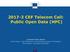CEF Telecom Call: Public Open Data (HPC)