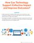 How Can Technology Support Collective Impact and Improve Outcomes?