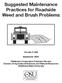 Suggested Maintenance Practices for Roadside Weed and Brush Problems