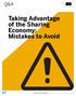 Taking Advantage of the Sharing Economy: Mistakes to Avoid