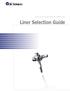 Liners and consumables for OPTIC Inlet. Liner Selection Guide