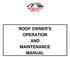ROOF OWNER'S OPERATION AND MAINTENANCE MANUAL